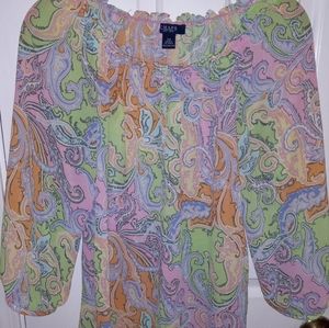 Chaps Womens 3/4 sleeve Top